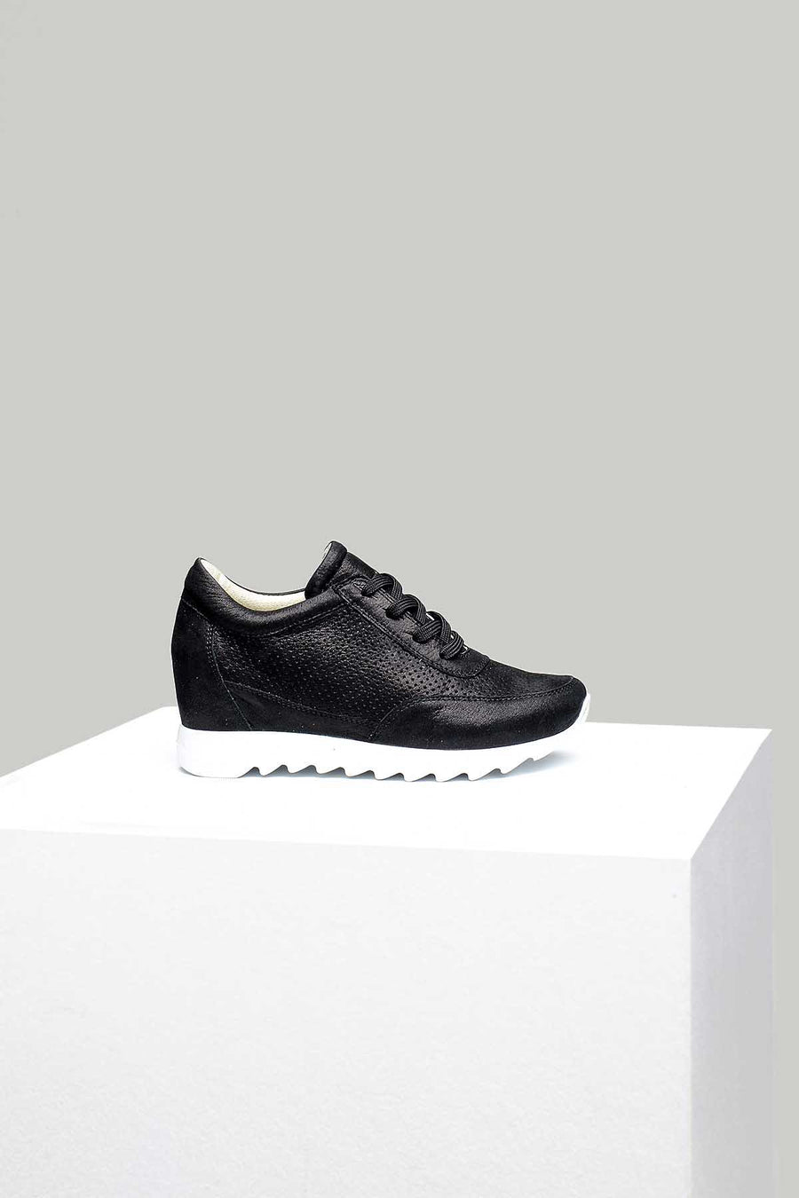 Wedge Heeled Women's Leather Sports Shoes
