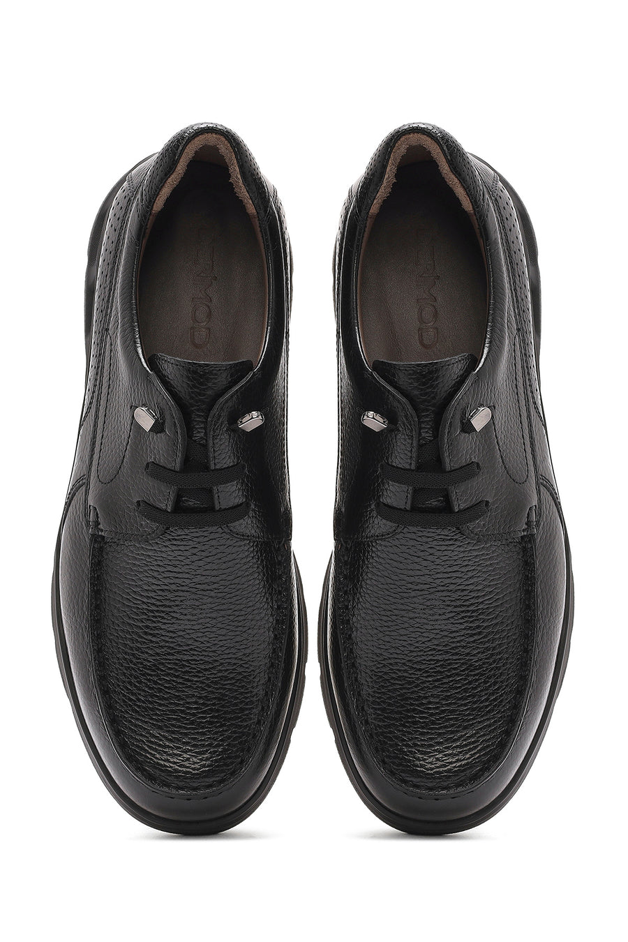 Men's Black Lace-up Leather Casual Shoes