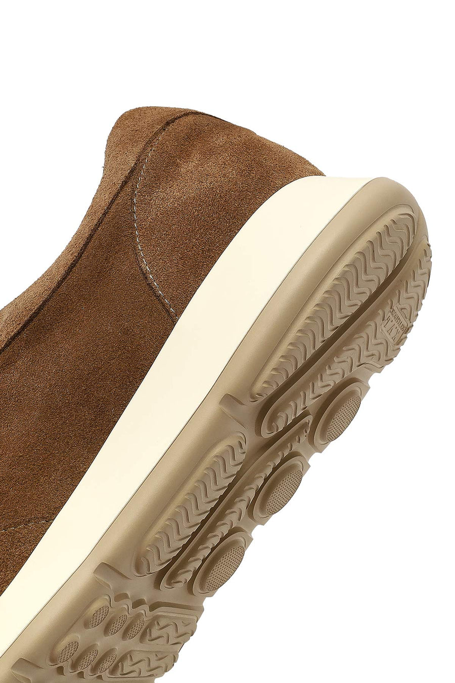 Men's Tan Lace-Up Suede Leather Sneaker