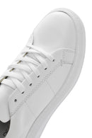 Women's White Lace-Up Leather Sneaker | Derimod