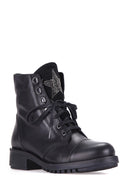 Star Detailed Women's Leather Boots | Derimod