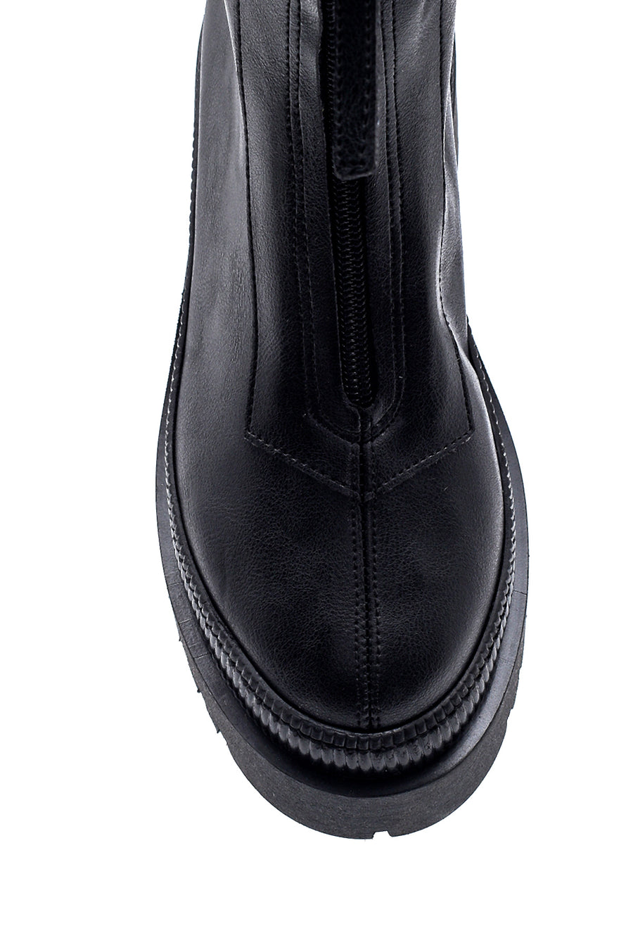 Women's Black Zipper Boots