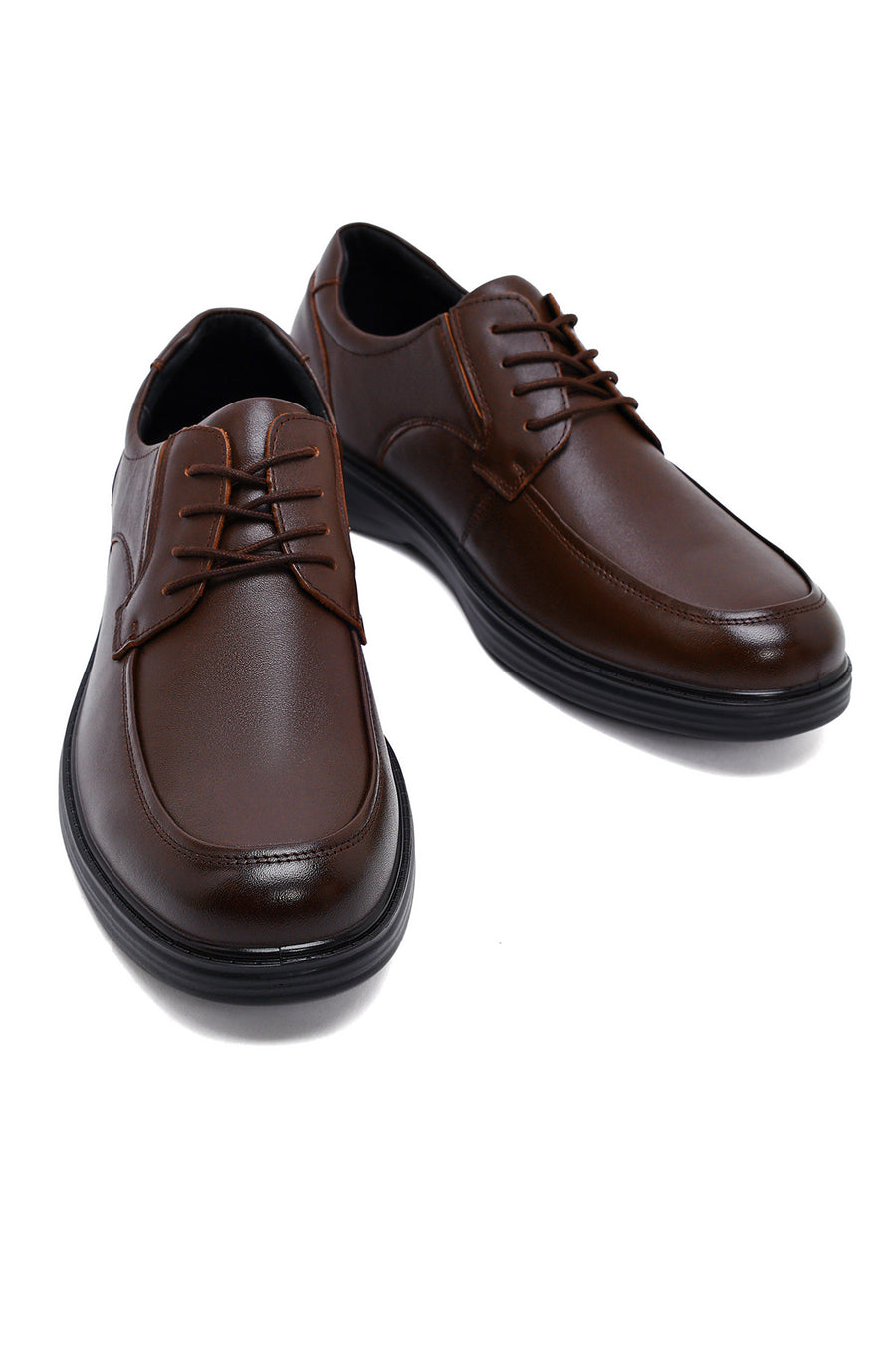 Men's Brown Lace Up Leather Casual Shoes