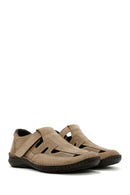 Men's Beige Nubuck Leather Casual Shoes | Derimod