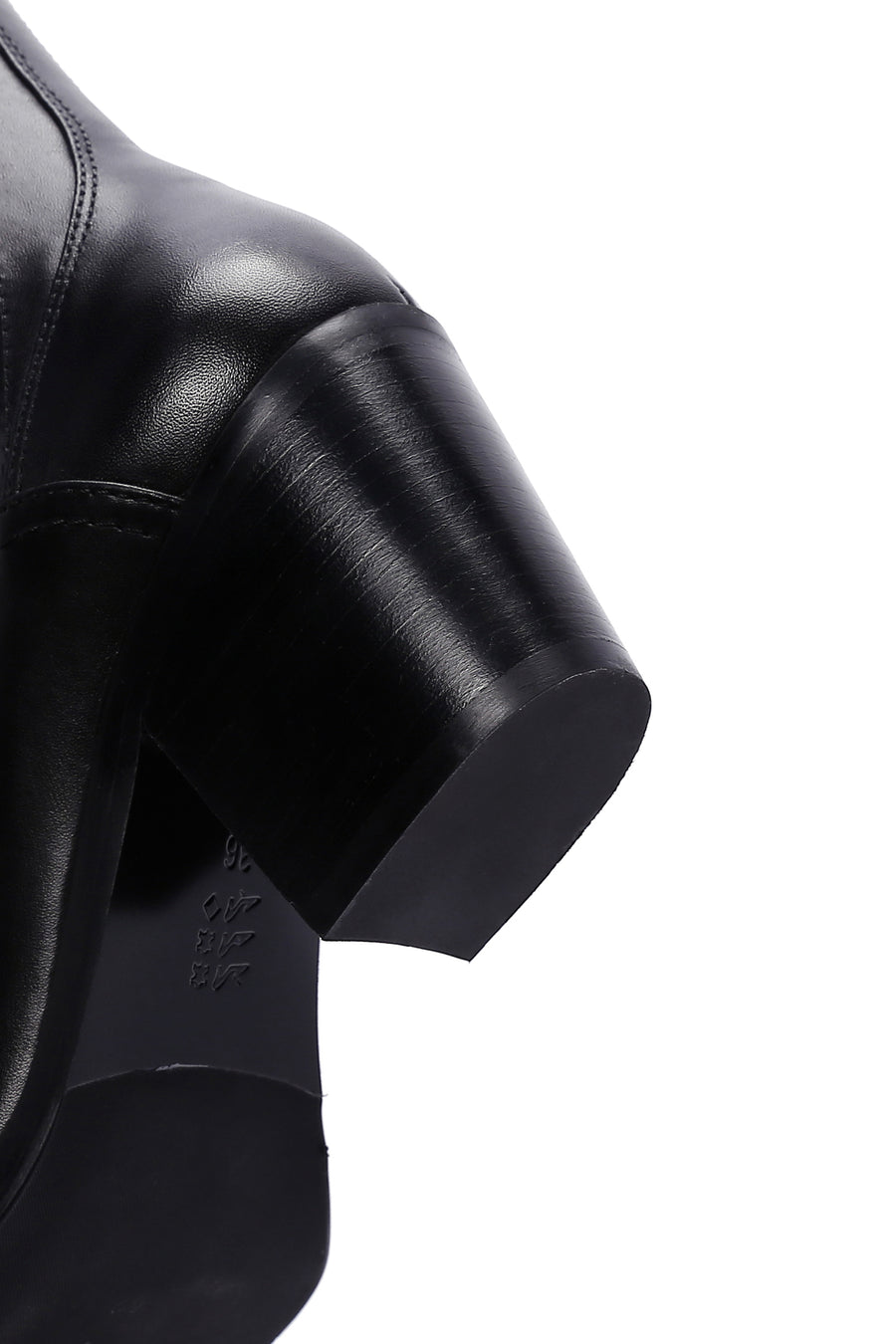 Women's Black Heeled Leather Chelsea Boots