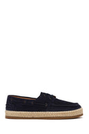 Male Navy Lace-up Suede Espadrilles | Derimod