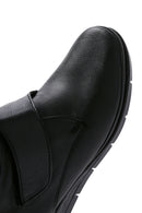 Women's Black Strappy Leather Comfort Boots | Derimod
