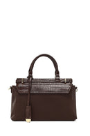 Women's Brown Long Strap Patterned Shoulder Bag | Derimod