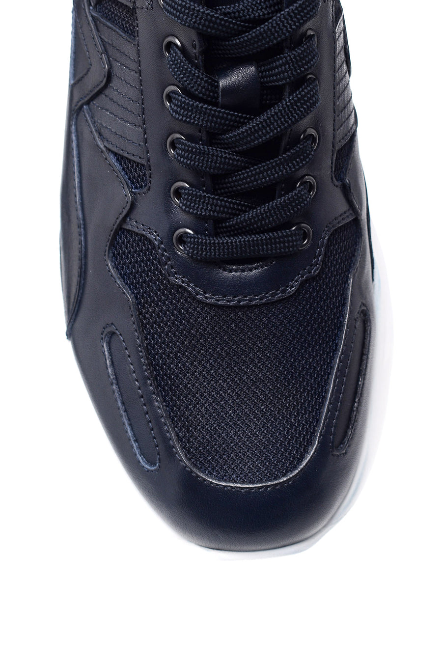 Erkek Yüksek Tabanlı Deri Sneaker