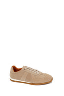 Erkek Bej Bağcıklı Süet Deri Sneaker | Derimod