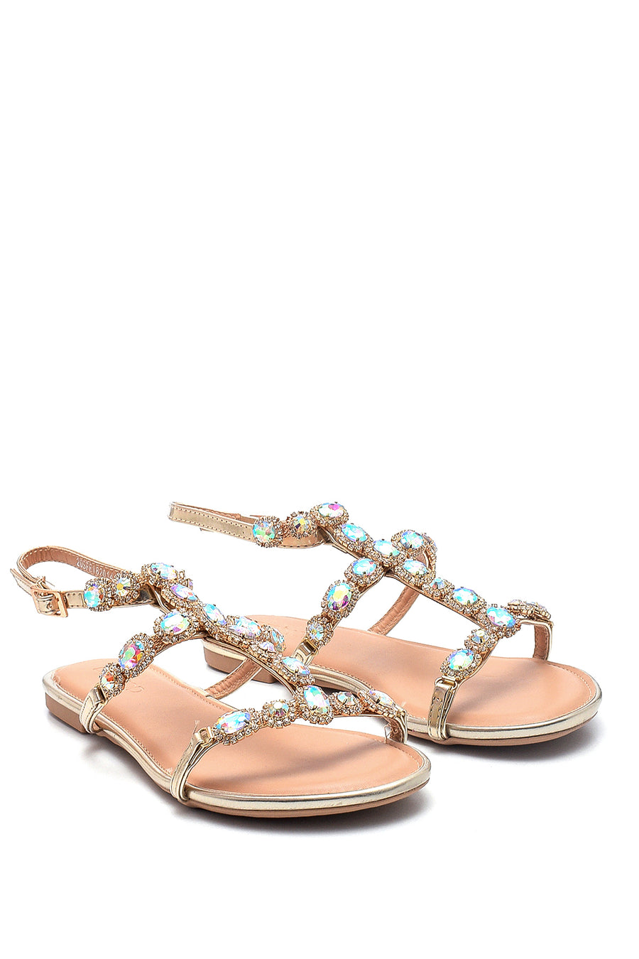 Women's Casual Stone Detailed Sandals