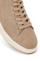 Male Beige Lace-Up Thick-Soled Suede Leather Sneaker | Derimod
