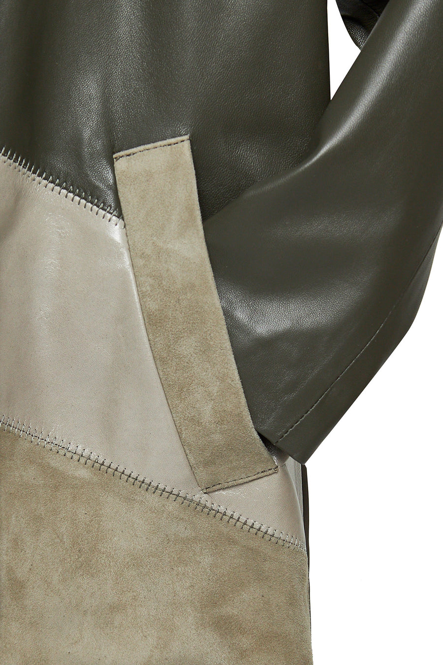 Shakira Women's Green Double-breasted Leather Trench Coat