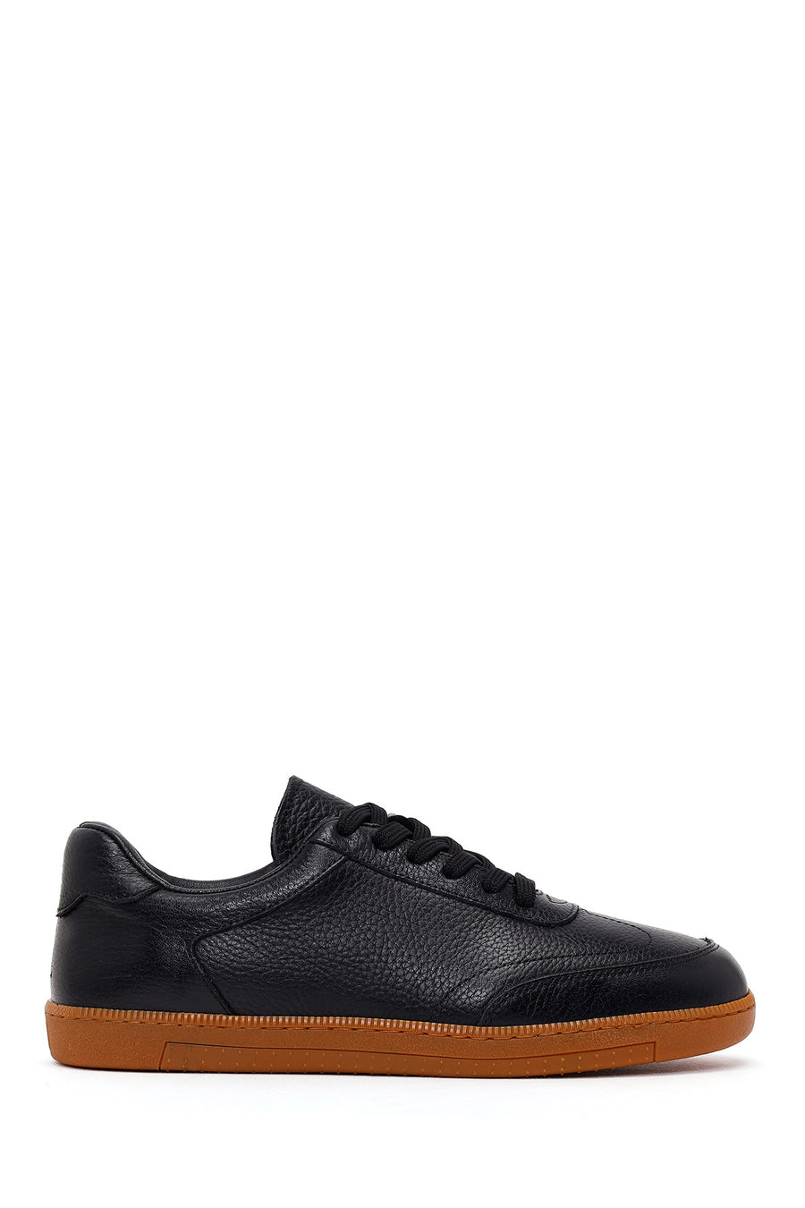 Male Black Lace-up Leather Sneaker WM620008DF | Derimod