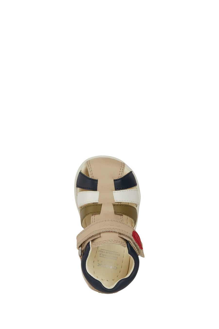 Geox Baby Boy Multicolored Macchia Strappy Leather Sandals
