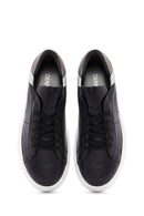 Women's Black Lace-up Thick-Sole Leather Sneaker | Derimod
