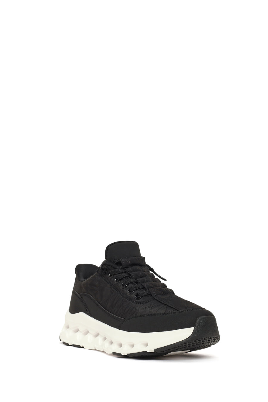 Kadın Siyah Bağcıklı Kalın Tabanlı Sneaker