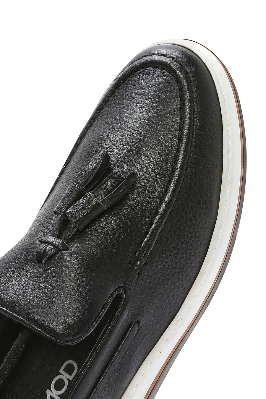 Men's Black Tasseled Leather Casual Loafer