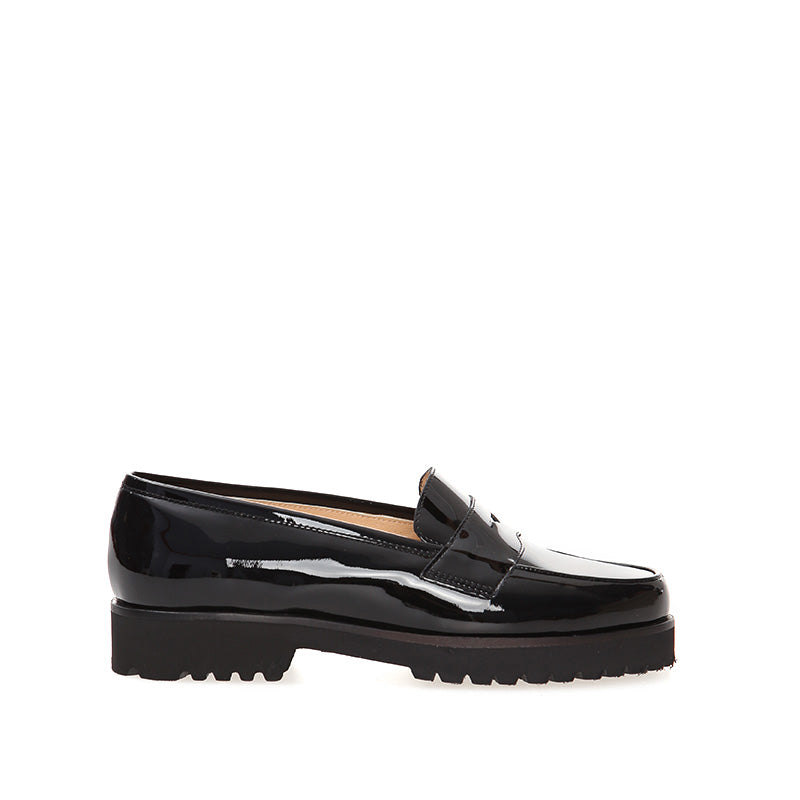 Black Patent Leather Women's Leather Shoes