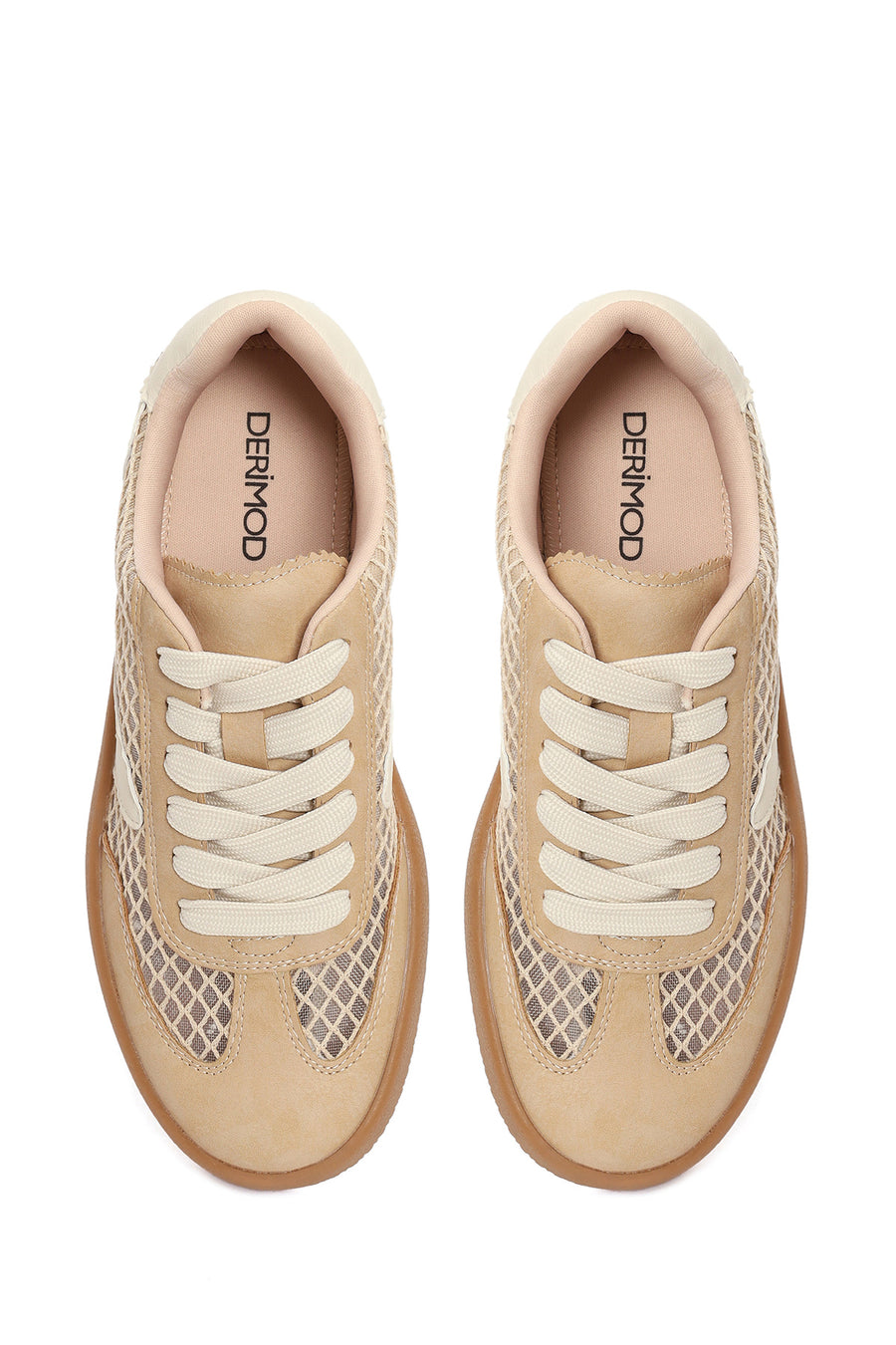 Women's Mink Lace-Up Fabric Sneaker