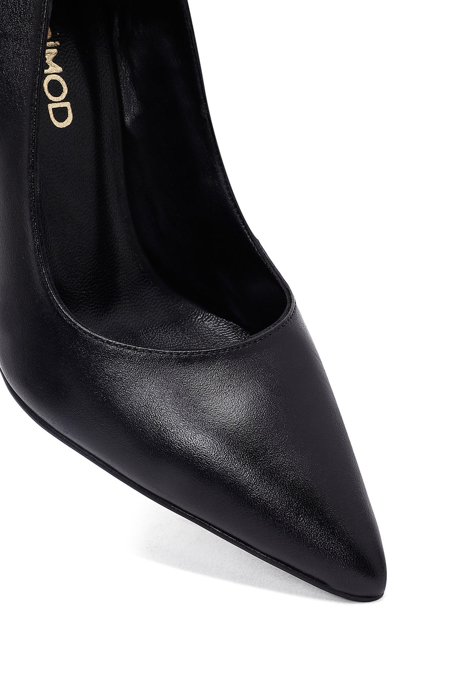 Kadın Siyah İnce Topuklu Deri Stiletto