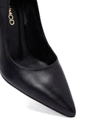 Woman Black Stiletto Heels Leather Stiletto | Derimod