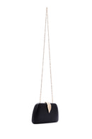 Woman Black Long Chain Strap Evening Mini Clutch Bag | Derimod