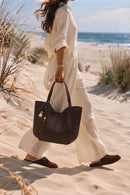 Woman Brown Accessory-Detail Printed Shoulder Bag | Derimod