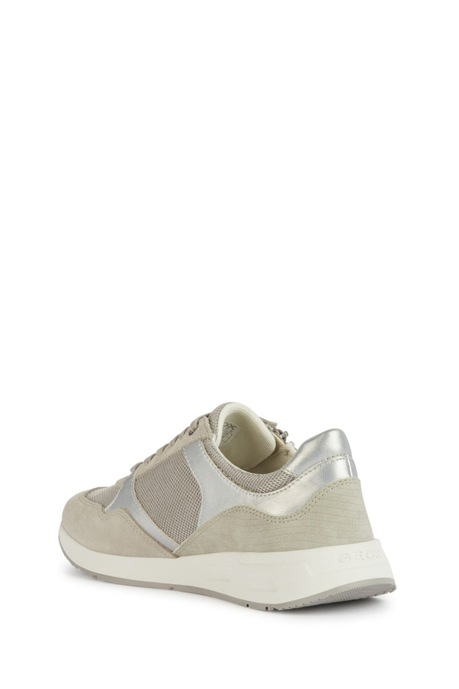 Geox Kadın Gri Bağcıklı Deri Sneaker