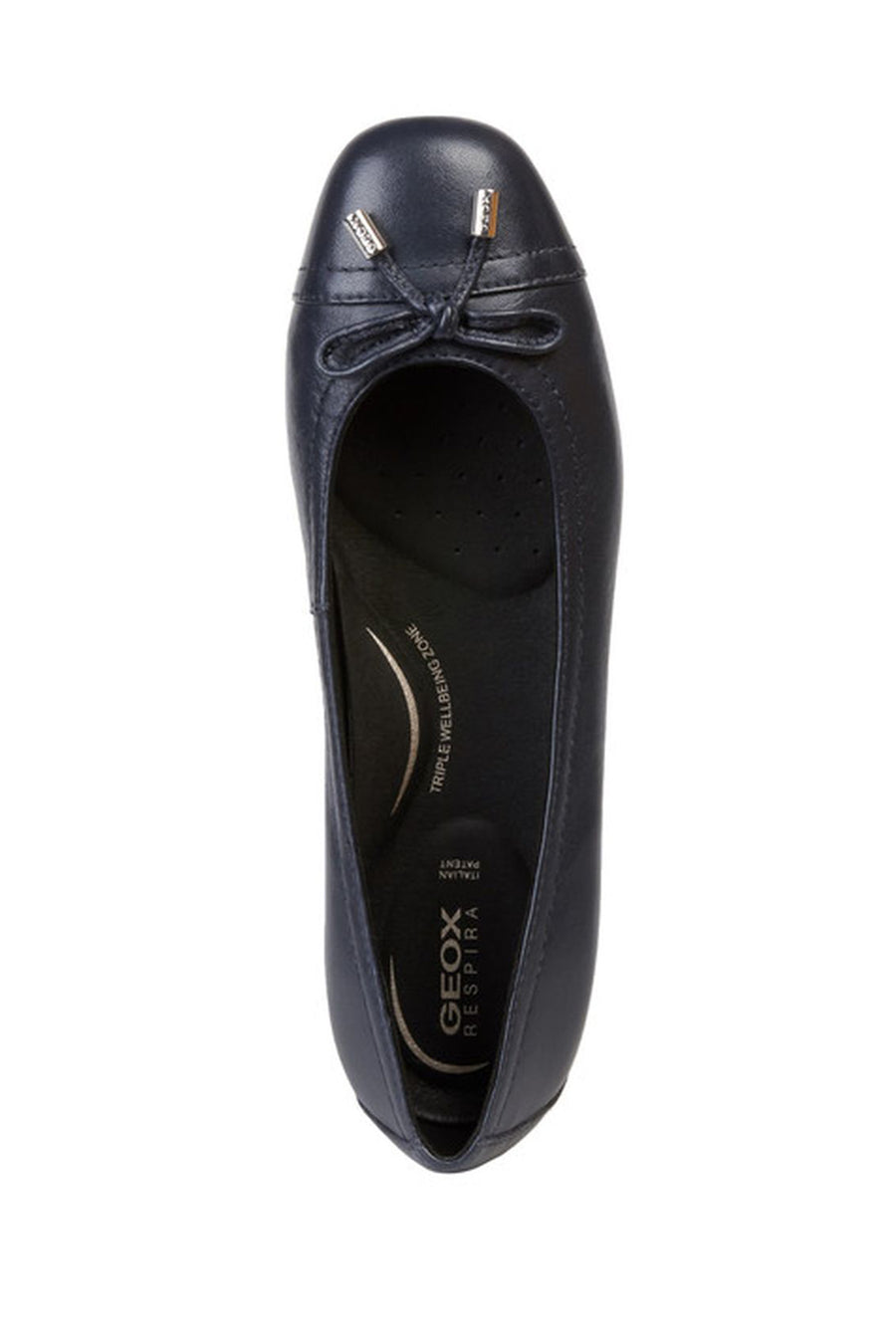 Geox Women's Navy Blue Annytah Leather Ballerinas