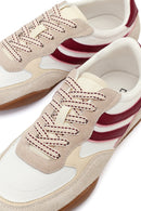 Women's Beige Lace-up Leather Sneaker | Derimod