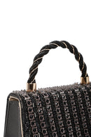 Women's Anthracite Long Strap Stone Mini Handbag | Derimod
