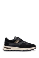 Men's Black Lace-Up Thick Sole Leather Sneakers | Derimod
