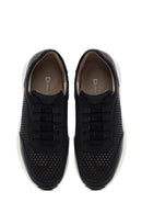 Women's Black Lace-up Thick-Sole Leather Sneaker | Derimod