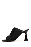 Women's Black Heeled Slippers | Derimod
