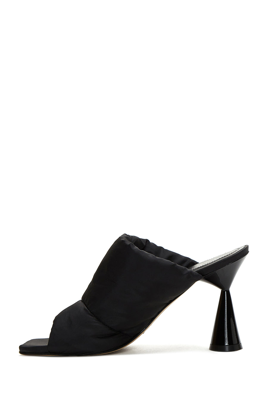 Women's Black Heeled Slippers