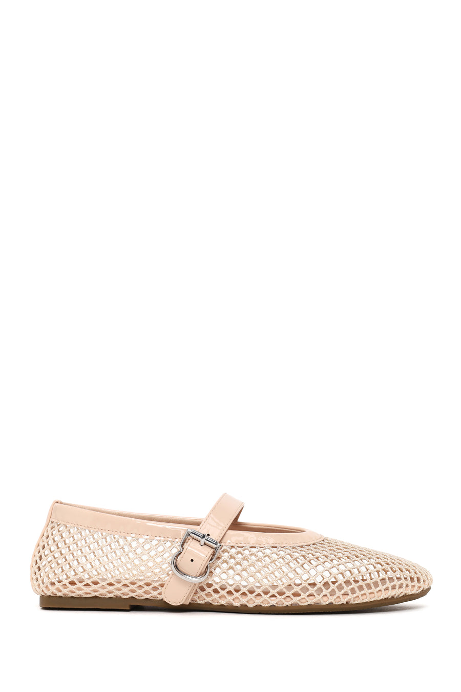 Woman Beige Mesh Ballerine flats 26PFD44166F | Derimod