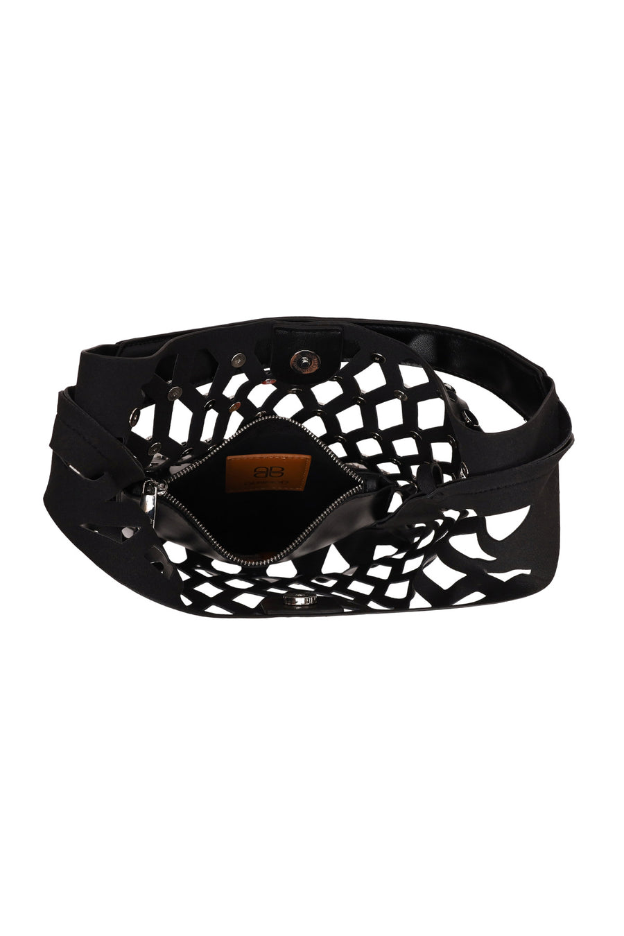 Woman Black Mesh Shoulder Bag