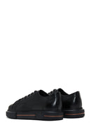 Men's Black Leather Thick Soled Sneaker | Derimod