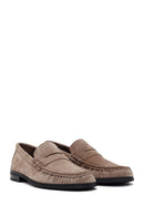 Male Gray Suede Casual Loafer | Derimod