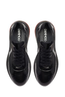 Men's Black Lace-Up Thick-Soled Leather Casual Sneaker | Derimod