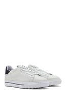 Men's White Lace-up Leather Sneaker | Derimod