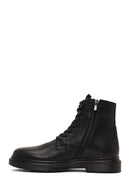 Men's Black Zippered Leather Casual Boot | Derimod
