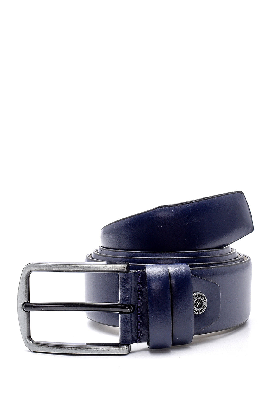 Men's Navy Blue Leather Belt 000A2D1200218 | Derimod