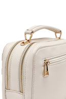 Women Beige Long Strap Woven Crossbody Bag | Derimod