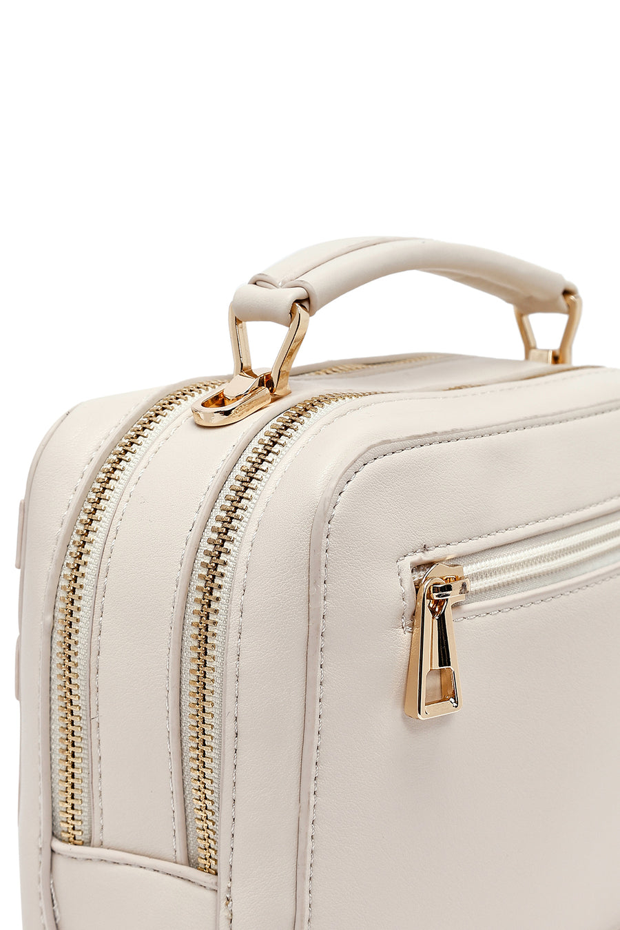 Women Beige Long Strap Woven Crossbody Bag