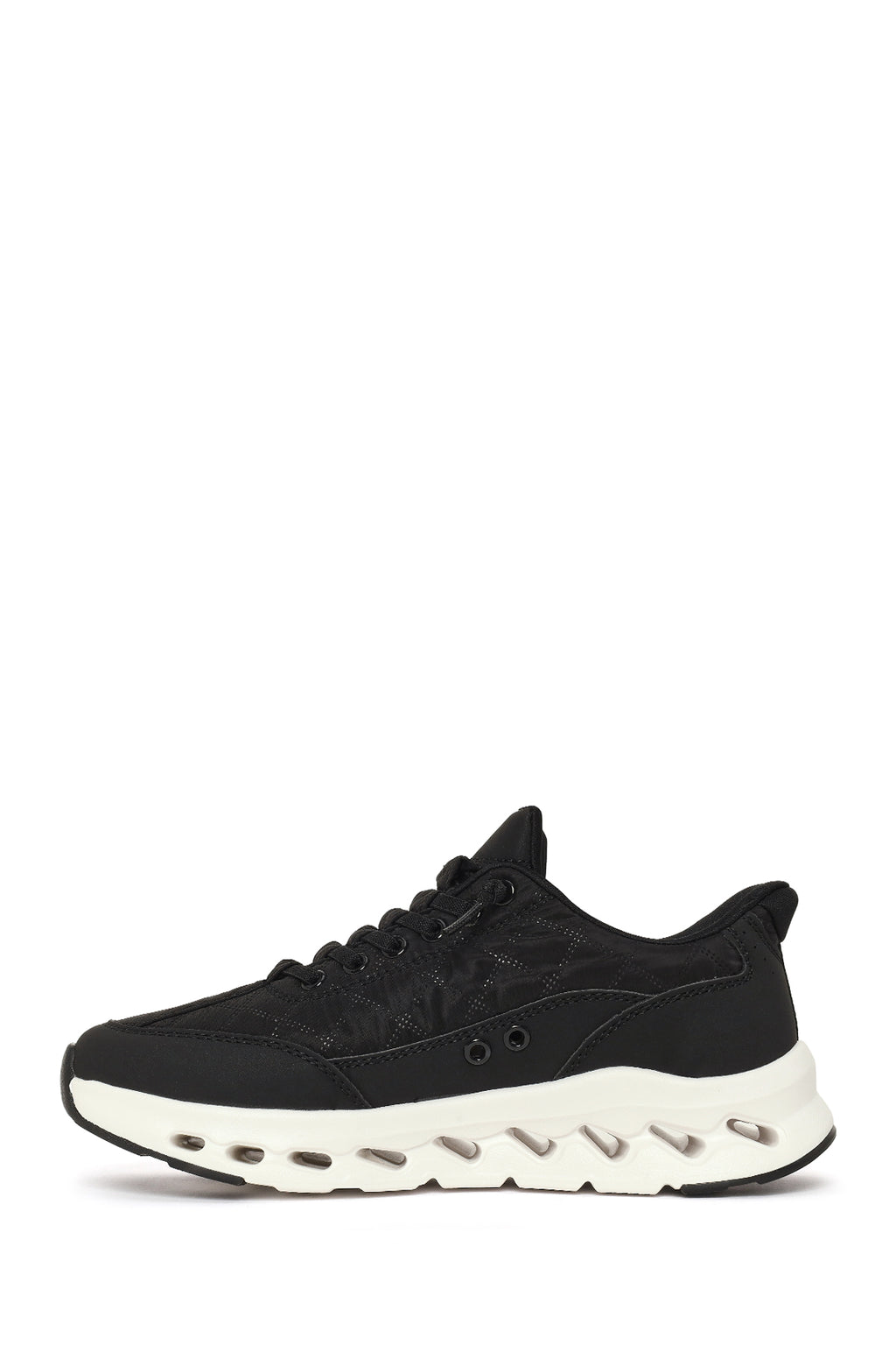 Kadın Siyah Bağcıklı Kalın Tabanlı Sneaker