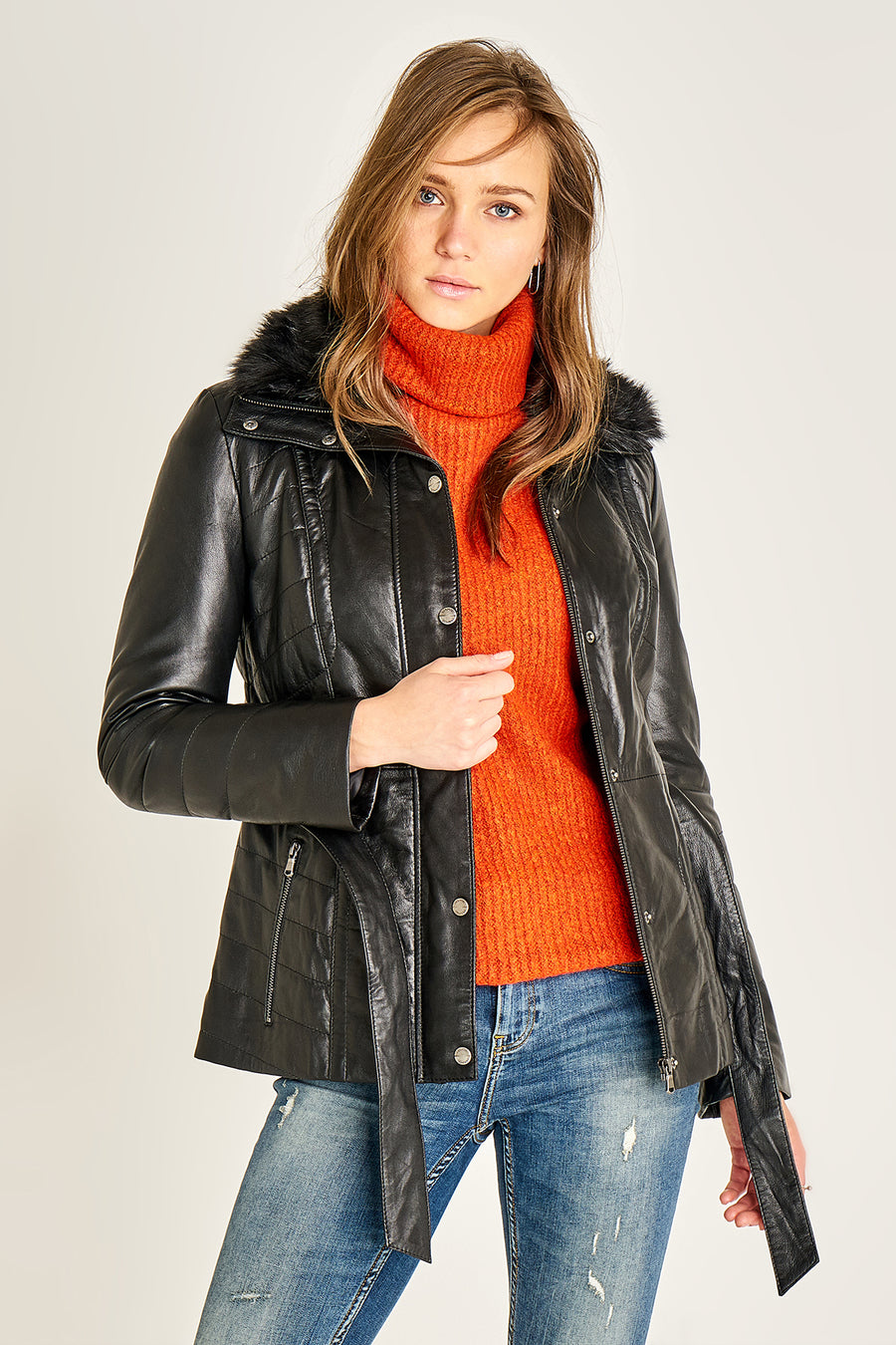 Garcia Women's Leather Jacket