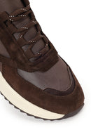 Woman Brown Lace-up Thick-soled Leather Sneaker | Derimod