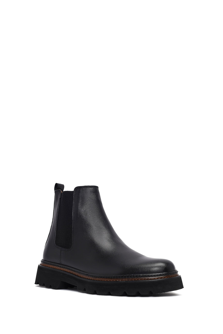 Male Black Leather Chelsea Boots